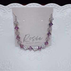 SGB10 S925 Stamped Natural Amethyst Bracelet